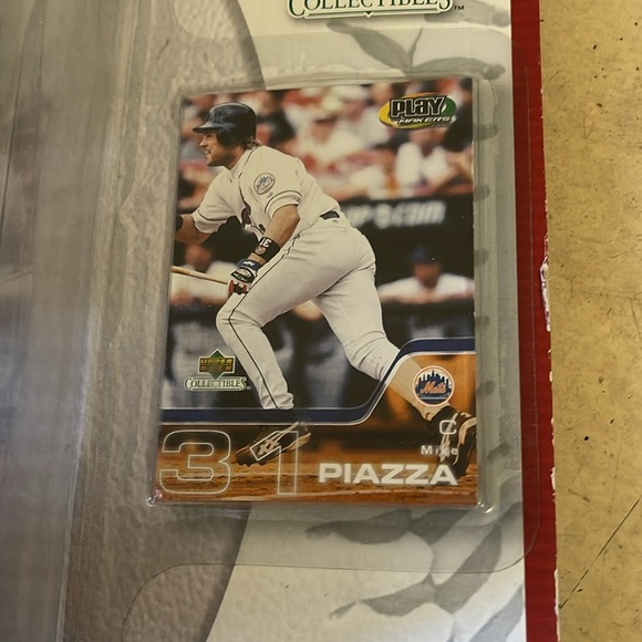 NIB Tall 2002 Play Makers MLB Baseball Mike Piazza Bobblehead & Card - Picture 4 of 6